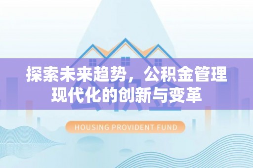 石柱探索未来趋势，公积金管理现代化的创新与变革