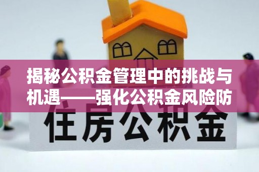 石柱揭秘公积金管理中的挑战与机遇——强化公积金风险防控的多维策略