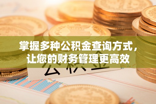 石柱掌握多种公积金查询方式，让您的财务管理更高效
