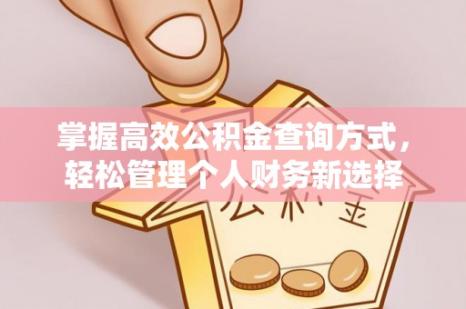 石柱掌握高效公积金查询方式，轻松管理个人财务新选择
